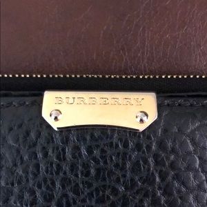 Black/Gold Burberry Leather Wallet
